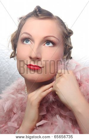 Portrait of an tractive elegant young woman.