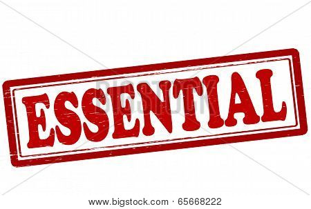 Stamp with word essential inside vector illustration