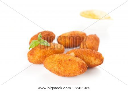 Šunkou a sýrem, krokety