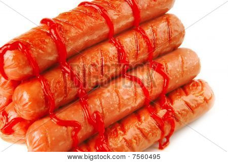 Pyramide de salsichas com Ketchup
