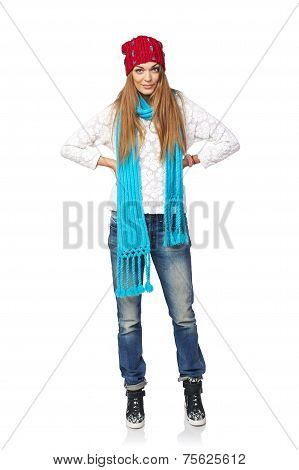 Winter style woman portrait