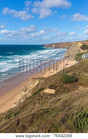 Cornish coast Watergate Bay North Cornwall England UK Cornish north between Newquay and Padstow