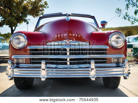Red 1949 Plymouth Classic Car