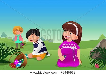 Kids Celebrating Easter