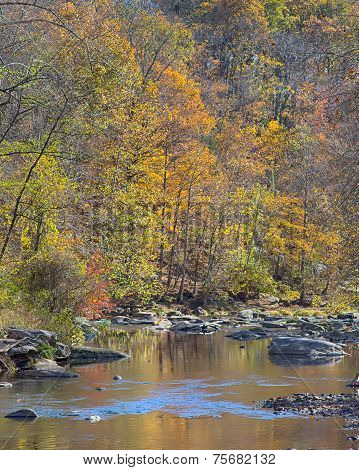 Fall Colors, Patapsco River, Rapids Trail, Mckeldin Recreation Area, Patapsco Valley State Park, MD