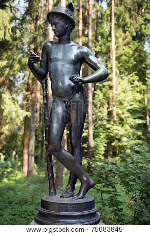 Sculpture Mercury, Patron God Of Commerce, Pavlovsk Park