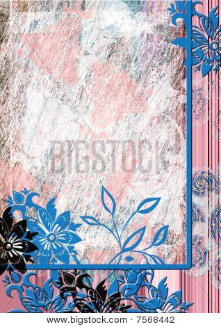 grunge flowered background