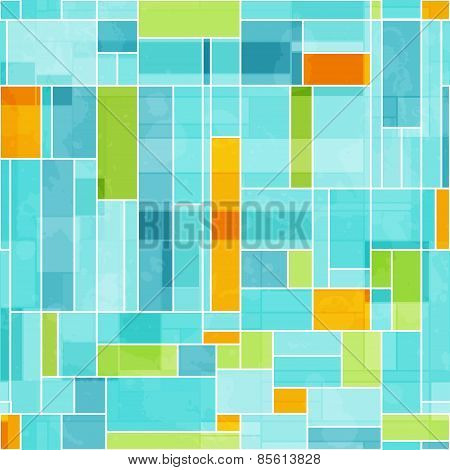 Abstract Colored Mosaic Seamless Pattern