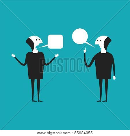 Discussion Vector Concept In Flat Cartoon Style