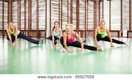 Women exercising in gym