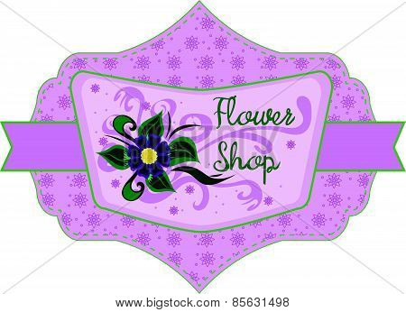 Flower shop label
