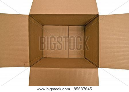 Over Head Shot Of Empty Box