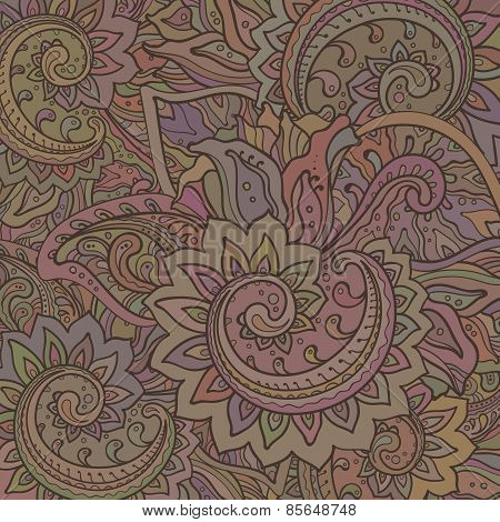 Vector frame of the indian floral ornament