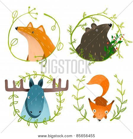 Wild Forest Animals Set