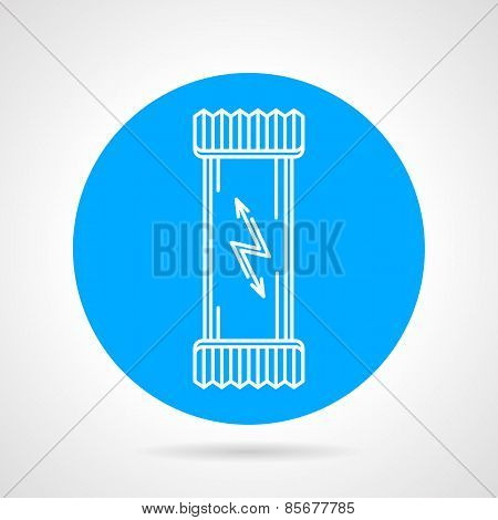 Protein bar flat round vector icon