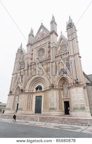Orvieto, Italy - January 25, 2010: Orvieto Cathedral