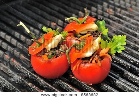 Tomaten mit Rindfleisch