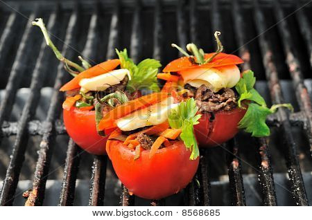 Tomaten mit Rindfleisch