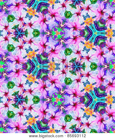 flower pattern, seamless kaleidoscope