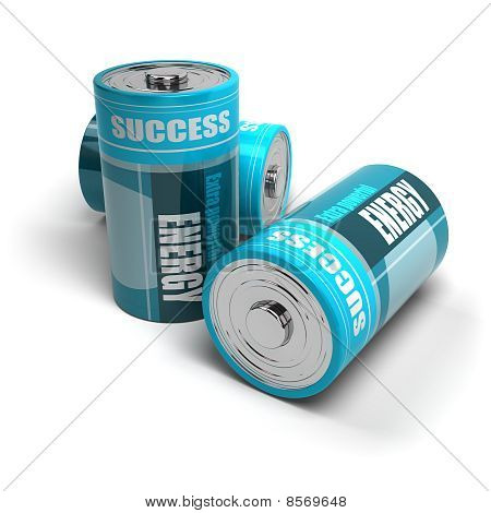Batterie Concept, énergie pour atteindre succès, énergies positives