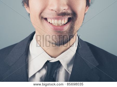 Businessman With Half Shaved Beard