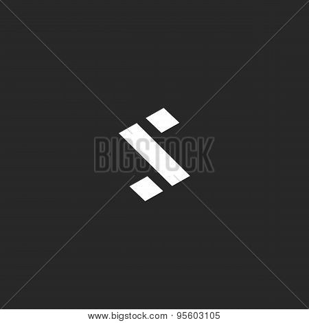 Letter S Logo, Abstract Percent Tech Sign, Mockup Business Card Symbol
