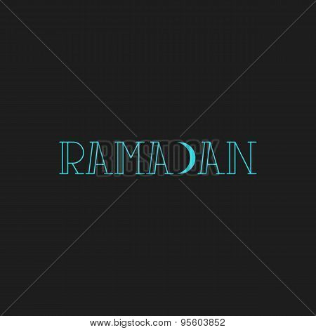Ramadan Kareem Inscription, Modern Muslim Greeting Card