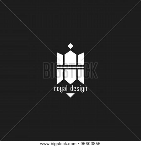 Pencil And Crown Logo Mockup Of Creative Design Emblem