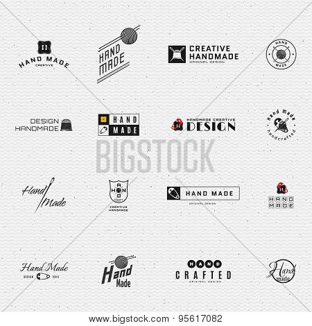 Handmade badges logos and labels for any use
