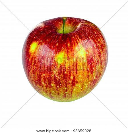 Red Fuji Apple On White Background