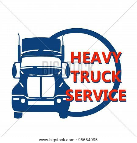 Vector Illustration Design Banner For Hevy Truck