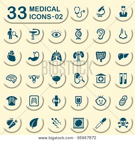 Jeans medical icon set