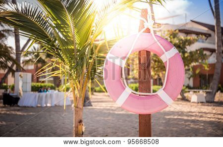 Life Belt On The Beach