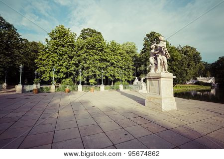 The Lazienki Palace In Lazienki Park, Warsaw. Lazienki Krolewskie. Poland