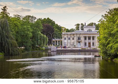 Warsaw, Poland - July 08, 2015: The Lazienki Palace In Lazienki Park, Literally 