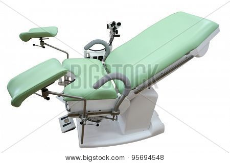 gynaecologist chair isolated under the white background