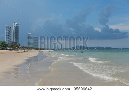 Heavy Clouds On A Beach