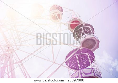 Ferris Wheel Against Blue Sky