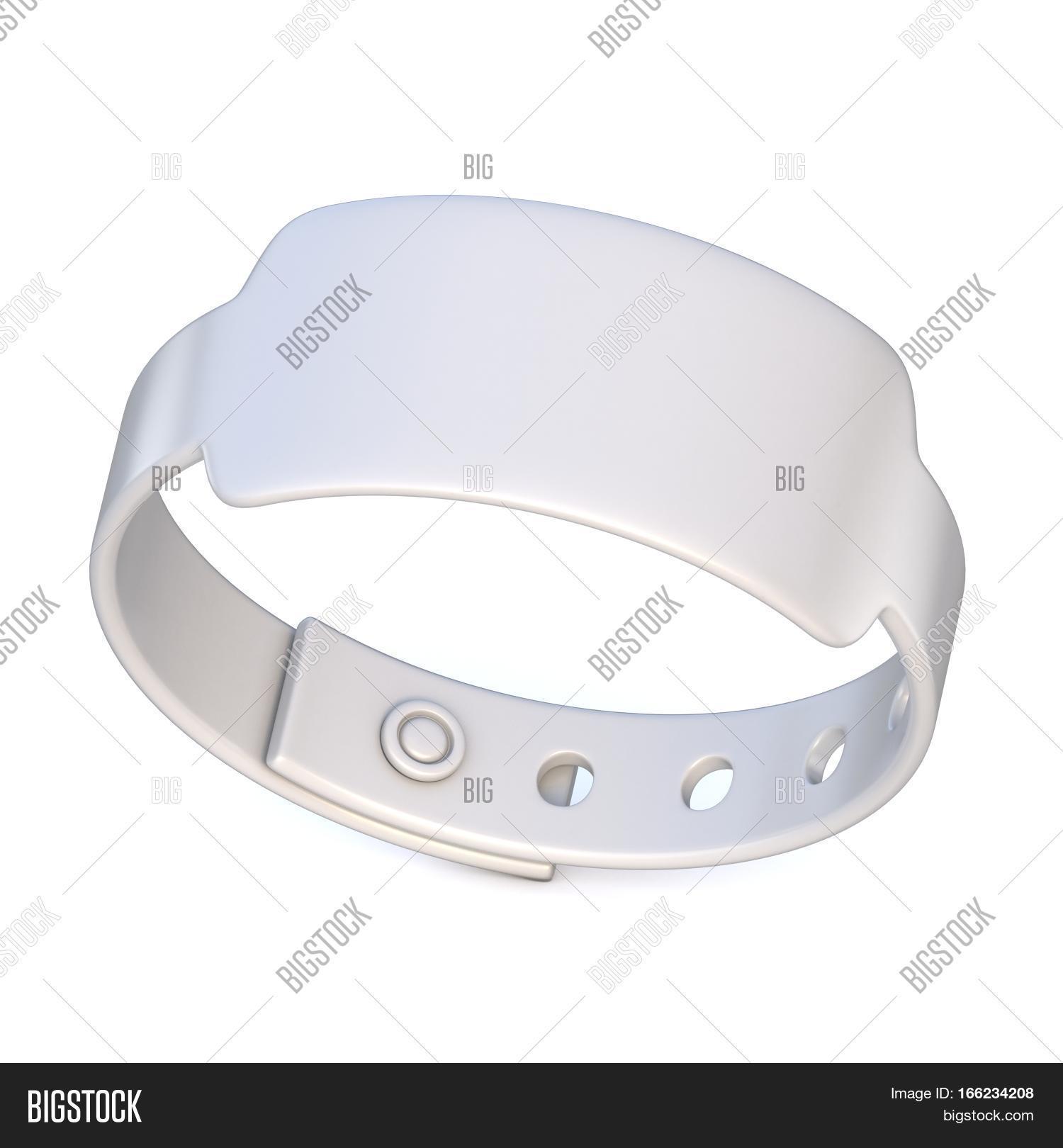 White Rubber Bracelet Image Photo Free Trial Stock White Rubber Bracelet Closed Render Ilration Isolated On Background