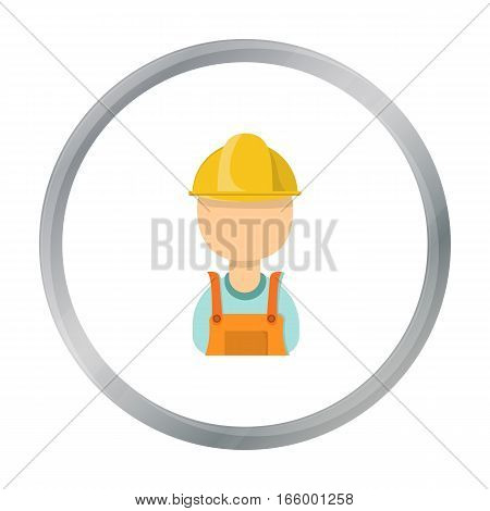 Oil worker icon in cartoon style isolated on white background. Oil industry symbol vector illustration. - stock vector