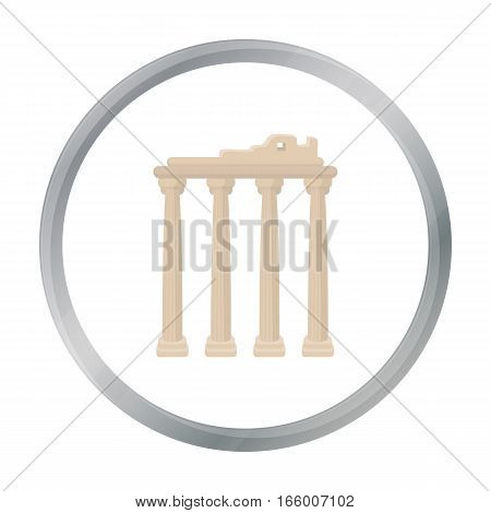 Turkish ruins icon in cartoon style isolated on white background. Turkey symbol vector illustration. - stock vector