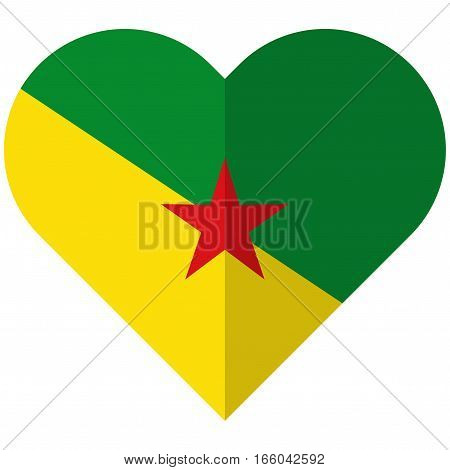 Guiana Flat Heart Flag