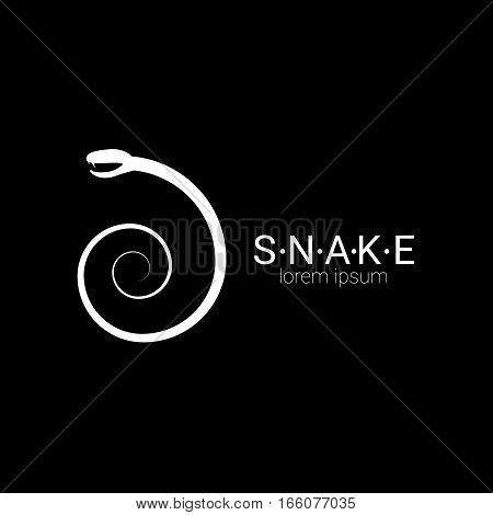 vector snake simple logo design element. danger snake icon. viper symbol