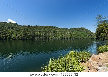 Lago di Levico (Levico Lake) in Trentino Alto Adige Italy Europe
