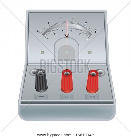 ilustração de medidor de volt