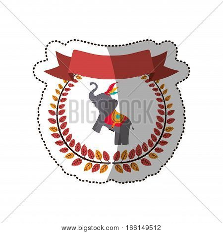 Circus elephant cartoon icon vector illustration graphic design