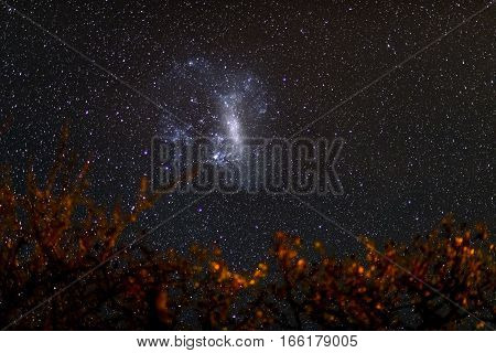 The Starry Sky And The Majestic Big Magellanic Cloud, Outstandingly Bright, Captured In Africa. Acac