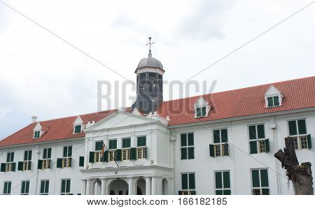 Kota Tua Museum building with clear sky as background photo taken in Jakarta Indonesia java