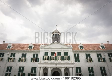 Kota Tua Museum building with cloudy sky as background photo taken in Jakarta Indonesia java