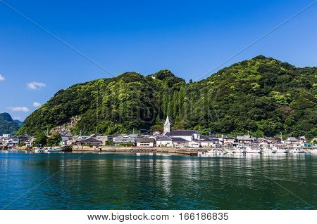 Beautiful Sakitsu Church in Amakusa, Kyushu, Japan